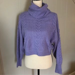 Wild fable lilac purple crop cowl sweater